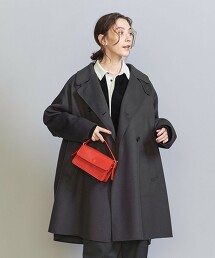 雙層織斗篷大衣 23FW