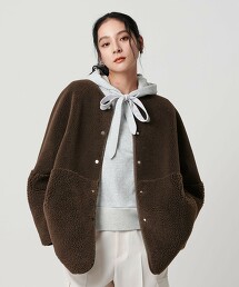 毛絨刷毛×仿羊絨 雙面穿外套