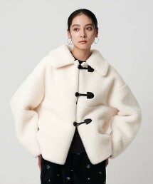 毛絨刷毛×仿羊絨 2WAY環扣外套