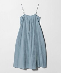 抓皺長吊帶洋裝