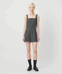 ＜H＞輕薄織物短版連身褲