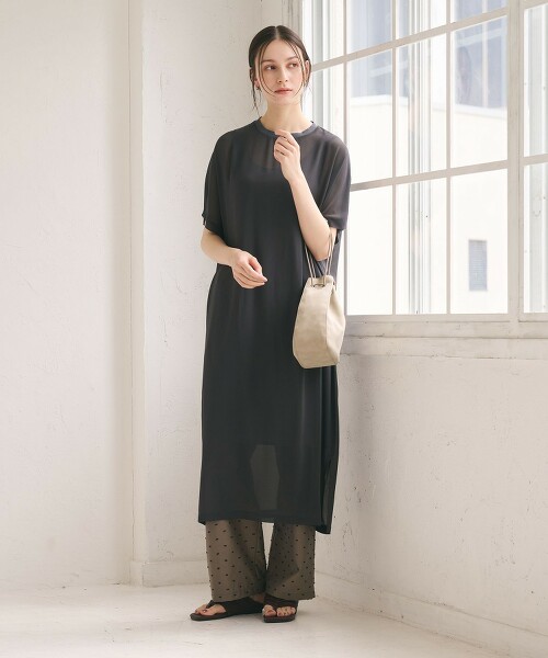 雪紡紗層次土耳其袖洋裝