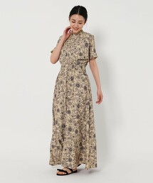 【日比谷花壇聯名】花卉印花立領洋裝