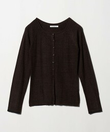 混色羅紋開襟衫