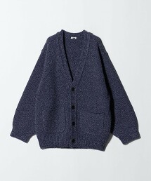 <H>羊毛混色粗針開襟衫