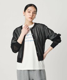 線條圓領開襟衫  