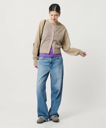 線條圓領開襟衫  