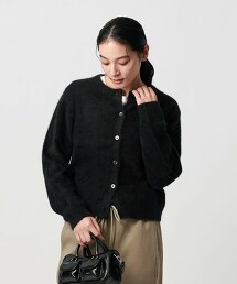 狐狸毛混喀什米爾羊毛 圓領開襟衫