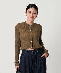混羊駝隨機羅紋開襟衫