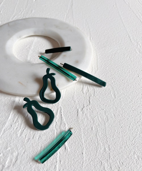 特別訂製 TW sAn PEAR ER 洋梨 耳夾式耳環