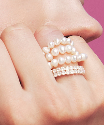 TW les bon bon CONATION PAL 靈動意念珍珠戒指 white
