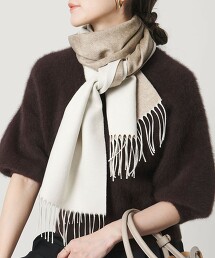 【特別訂製】＜PIACENZA＞絲綢/喀什米爾羊毛圍巾