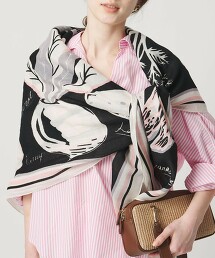 【部分特別訂製】＜manipuri＞混蠶絲披肩圍巾