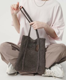 金屬紗線迷你托特包