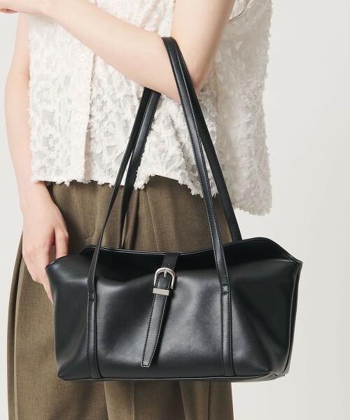 皮帶扣翻蓋托特包