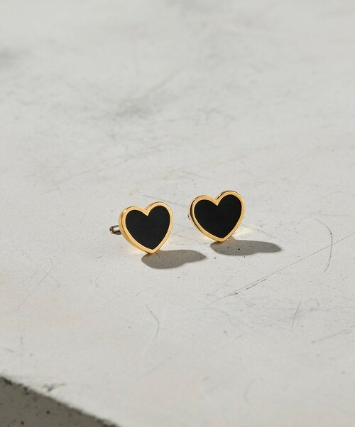 <BAQLESS>Amity Black Heart 耳釘