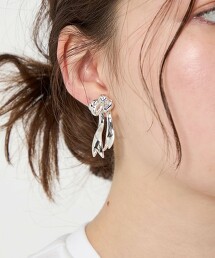 ＜Soierie＞Ribbon small 耳環