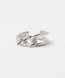 金屬扭花打結戒指