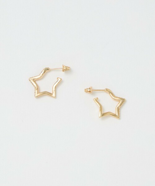 人工鑽石線條星星耳釘