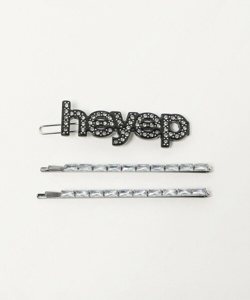 ＜heyep＞LOGO髮夾3入組