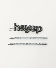 ＜heyep＞LOGO髮夾3入組