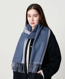 【特別訂製】＜Eds Cashmere＞喀什米爾羊毛正反兩用圍巾