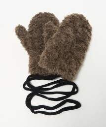 粗線條毛絨刷毛手套