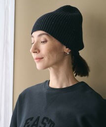 亮片羅紋針織毛帽