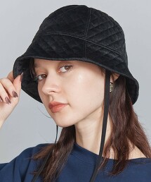 天鵝絨絎縫鐘型帽