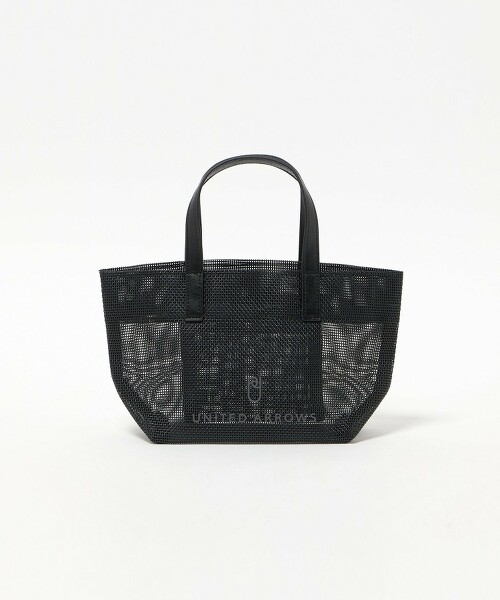 拼接網眼托特包 S