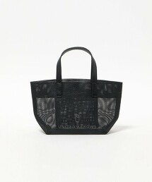 拼接網眼托特包 S