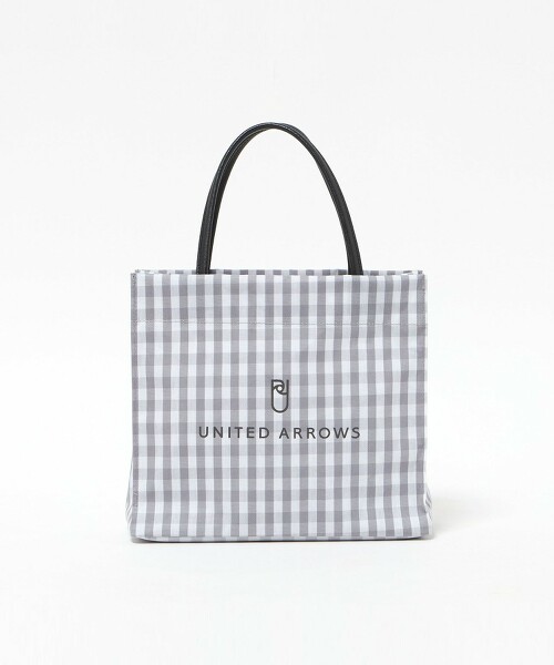 小方格格紋LOGO托特包 S