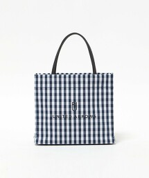 小方格格紋LOGO托特包 S