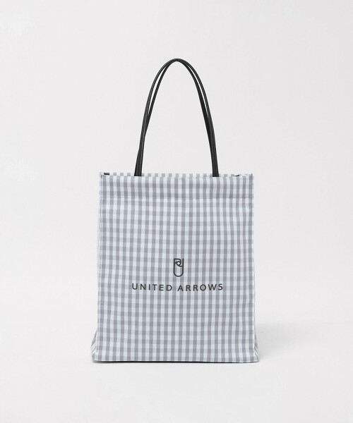 小方格格紋LOGO托特包 M