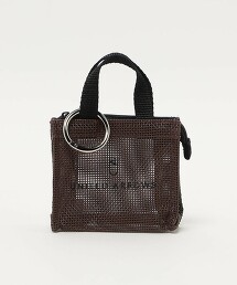 迷你LOGO網眼托特包吊飾