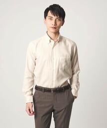 Evelit 棉牛津布素色壓扣扣領襯衫 EASY IRON