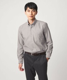 Evelit 棉質牛津布素色按扣鈕扣領襯衫 易熨燙