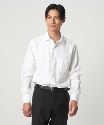 棉人字呢寬角領禮服襯衫 不易皺