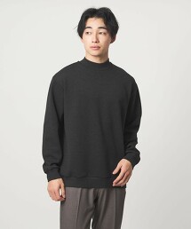 混色瓦楞微高領上衣