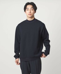 混色瓦楞微高領上衣