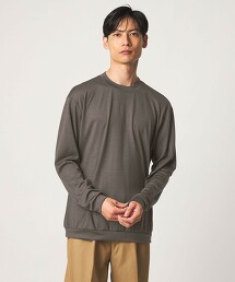 精紡羊毛圓領上衣 日本製