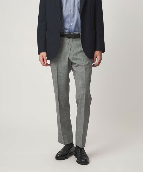 混色輕薄彈性西裝褲