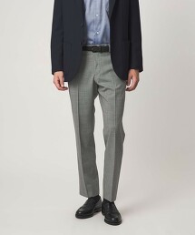 混色輕薄彈性西裝褲