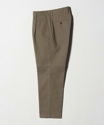 棉質打摺直筒禮服卡其褲