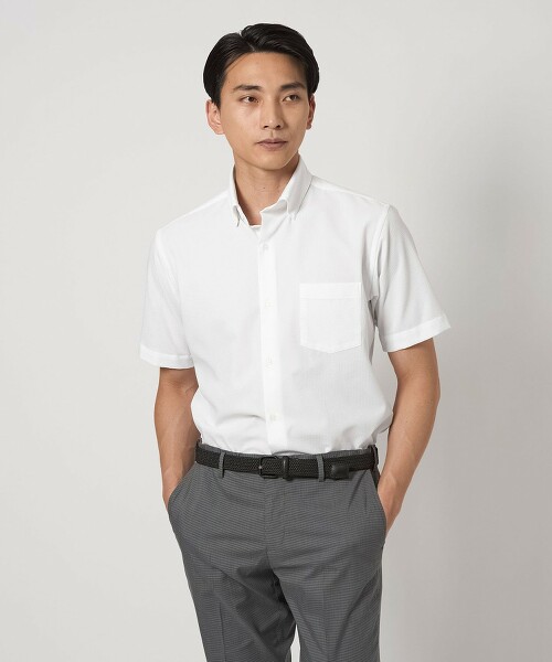 P RAKKAN® 素色壓釦扣領襯衫 EASY IRON・吸水速乾