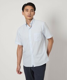 P RAKKAN® 條紋壓釦扣領襯衫 EASY IRON・吸水速乾