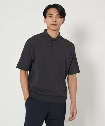 A＋ 混亞麻針織POLO衫