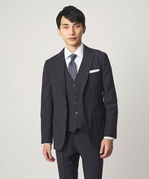 A＋ TWPU 輕薄素材2釦修身彈性西裝外套