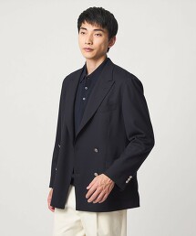 TW斜紋雙排釦西裝外套 -彈性-