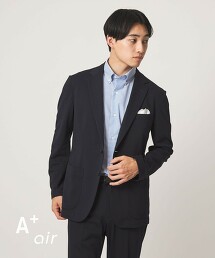 A＋ air 牛津布針織2釦彈性透氣西裝外套